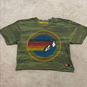 Aviator Nation Kids Green Camo T-Shirt
